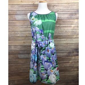 Anthro | Dream Daily Yanina Floral Tie Waist Dress